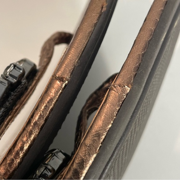 Moda Reflex Bronze Faceted Jeweled Thong Low Heel Strap Comfort Sandals Sz 10 - Picture 9 of 12